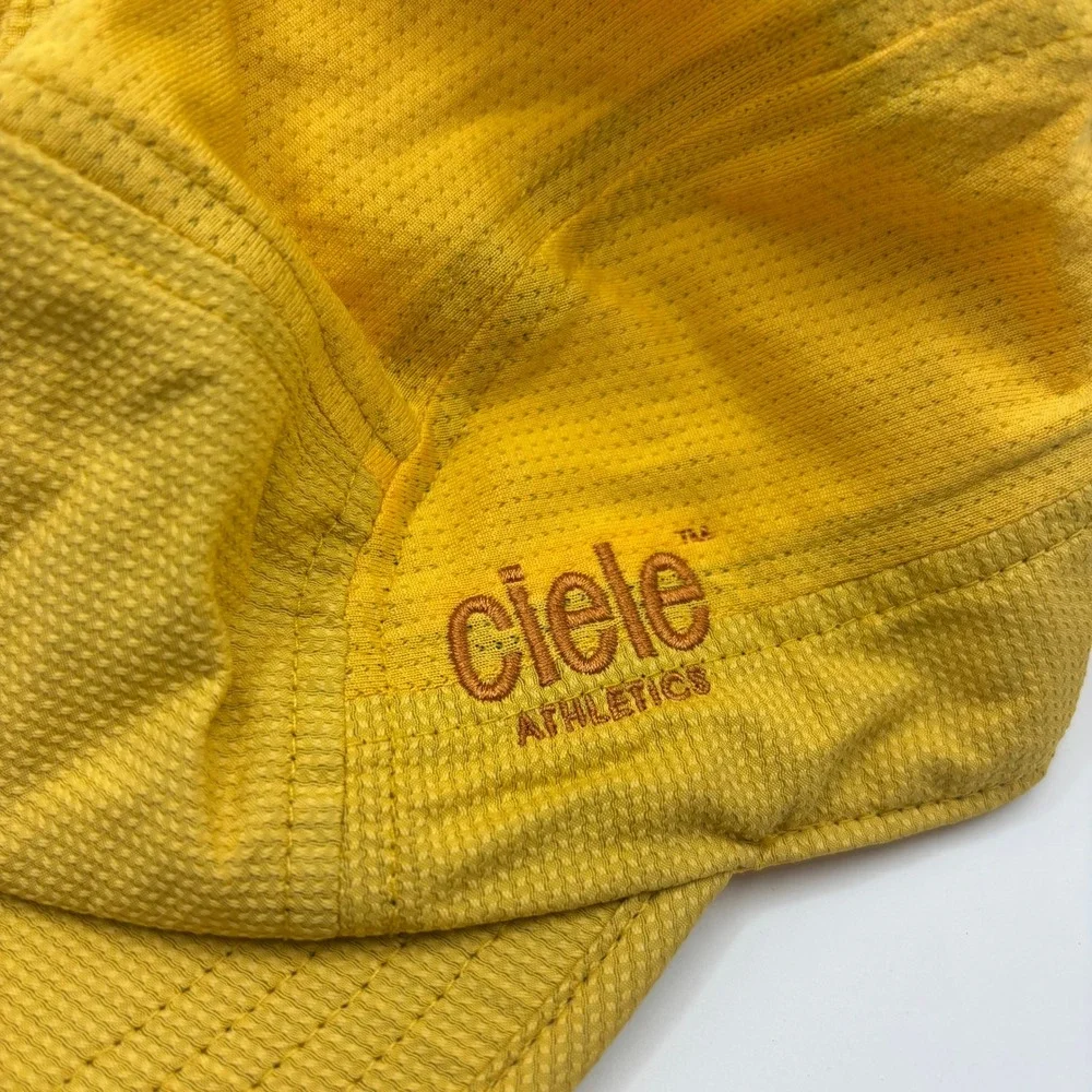 GOCap Running Hat Ciele Athletics 58cm Yellow Recycled Polyester Nylon DFL Patch